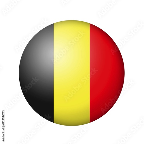 Free Download The Belgian flag. Round matte icon. Isolated on white background - GFXLoad