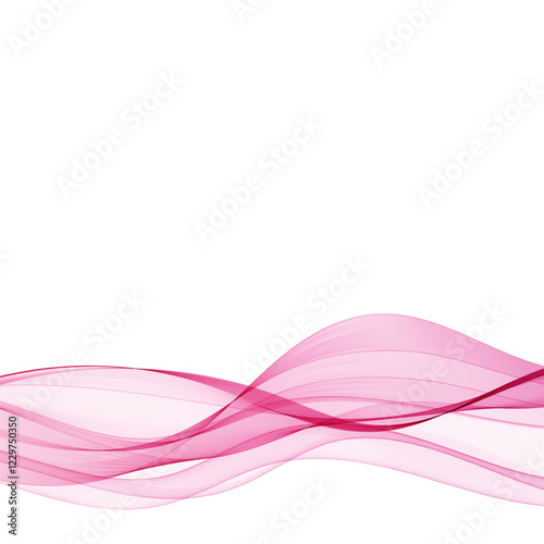Abstract vector wave. Template for advertising. Pink wave. Eps 10