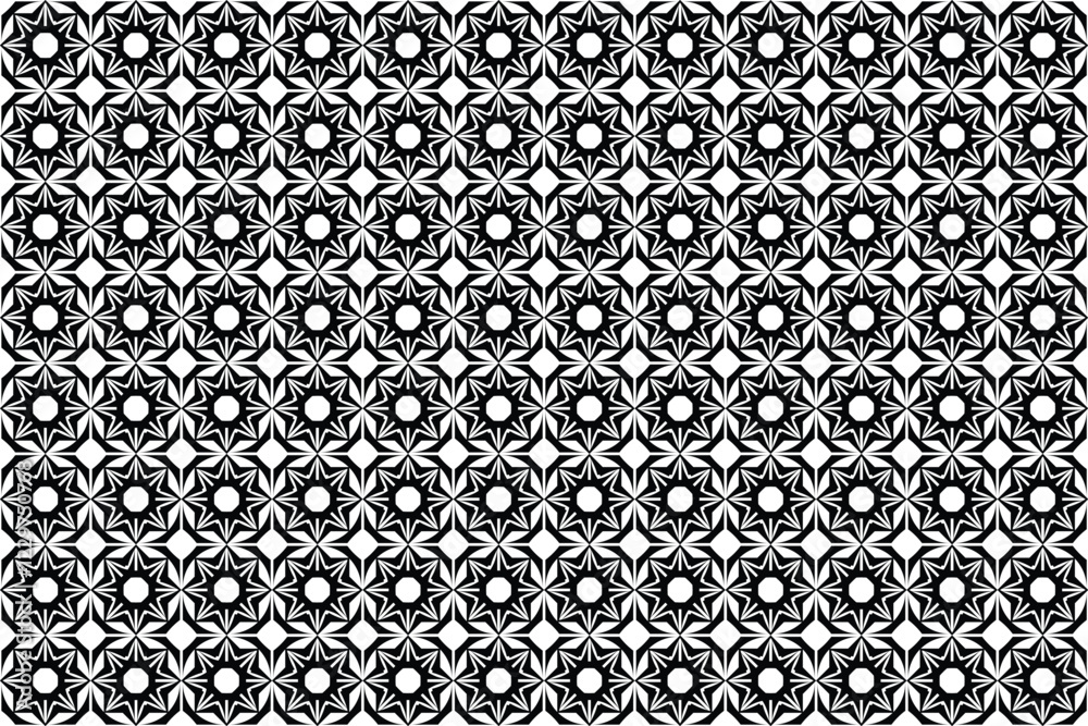 pattern of a black and white abstract fractal patterns on a white background