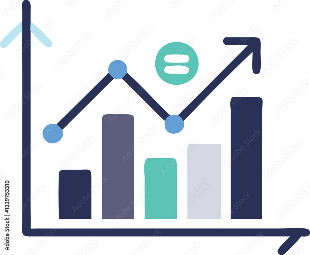 Chart and Growth Vector Illustration for Business Chart and Growth Vector Illustration for Business