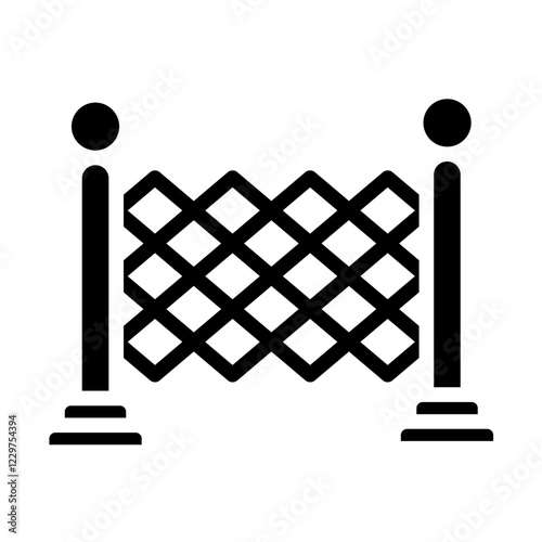 Vector Design Chain Link Fence Icon Style