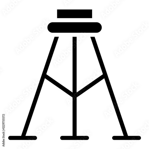 Vector Design Surveyor's Tripod Icon Style