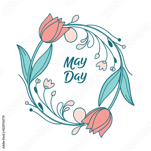 International may day vector design clip art illustration