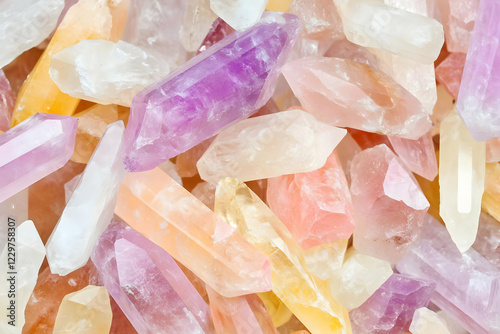 Colorful crystals background texture