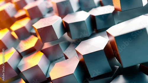 Hexagonal cylinders in motion