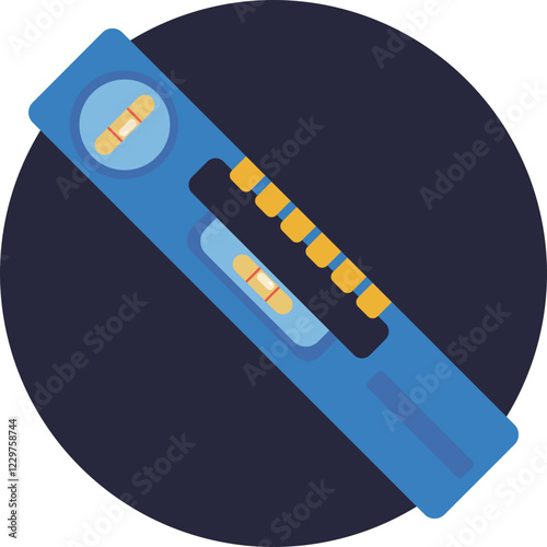 A spirit level is a measuring tool used to check if a surface is perfectly horizontal or vertical.