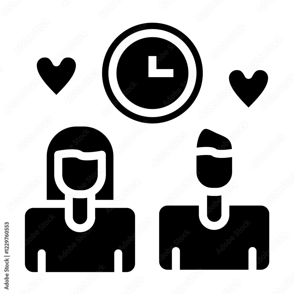 Vector Design Speed Dating Icon Style Vector Design Speed Dating Icon Style