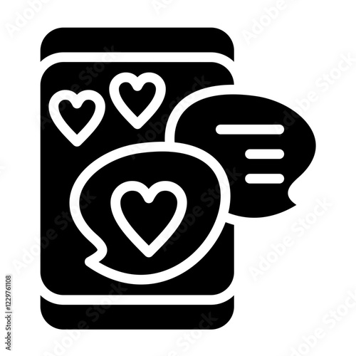 Vector Design Love Chatroom Icon Style