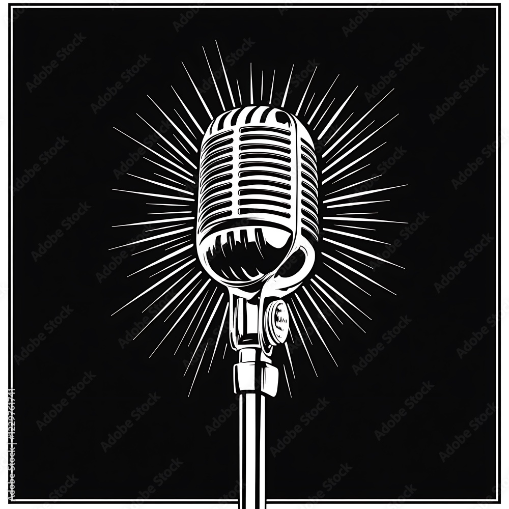 Retro Microphone Graphic Design (1) Retro Microphone Graphic Design (1)