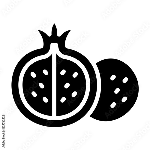 Vector Design Pomegranate Icon Style
