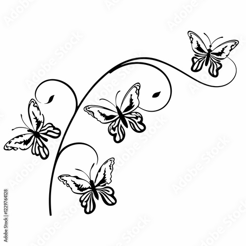 butterflies and flowers
