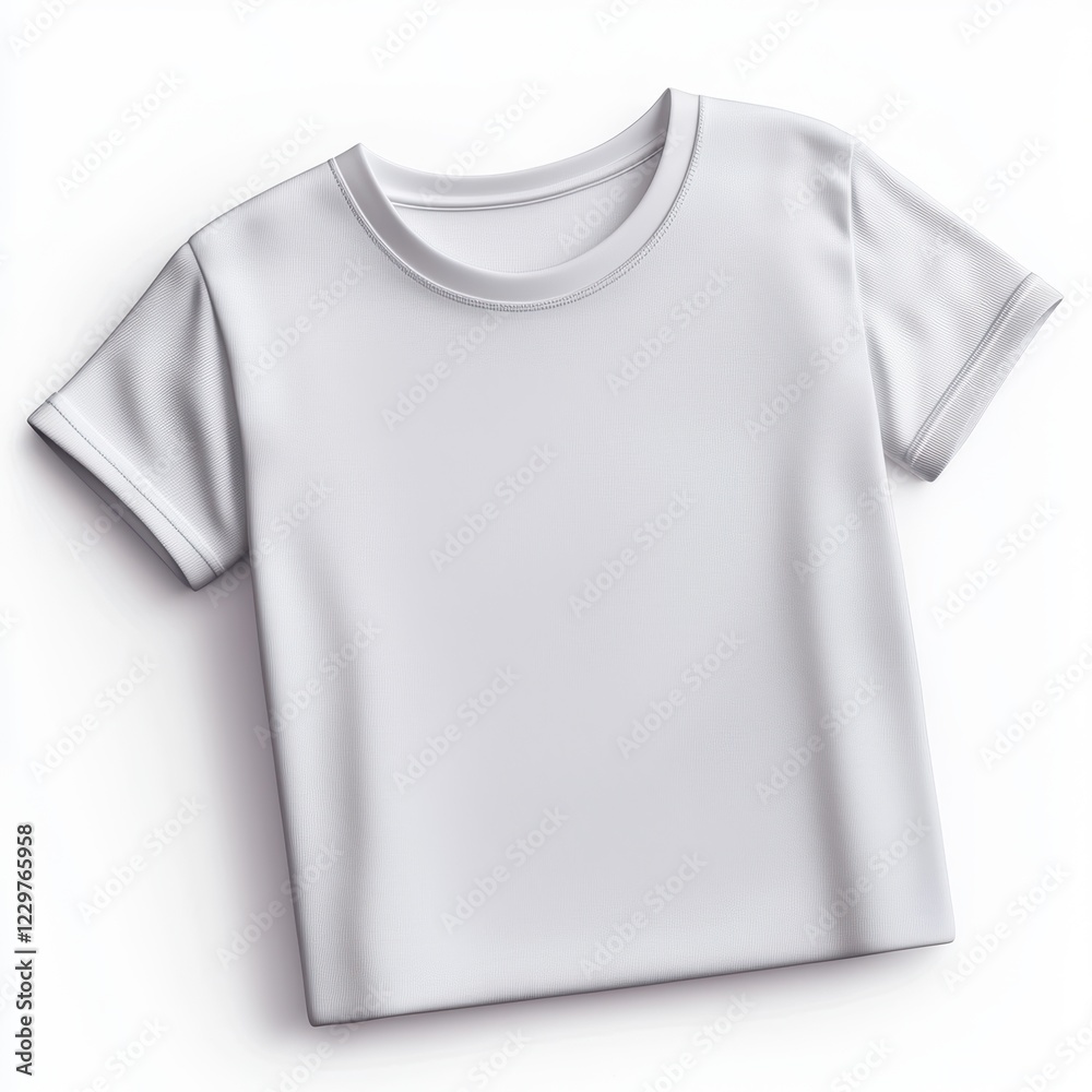 t-shirt mockup neatly folded with a blank customizable design area, isolated on a white background t-shirt mockup neatly folded with a blank customizable design area, isolated on a white background