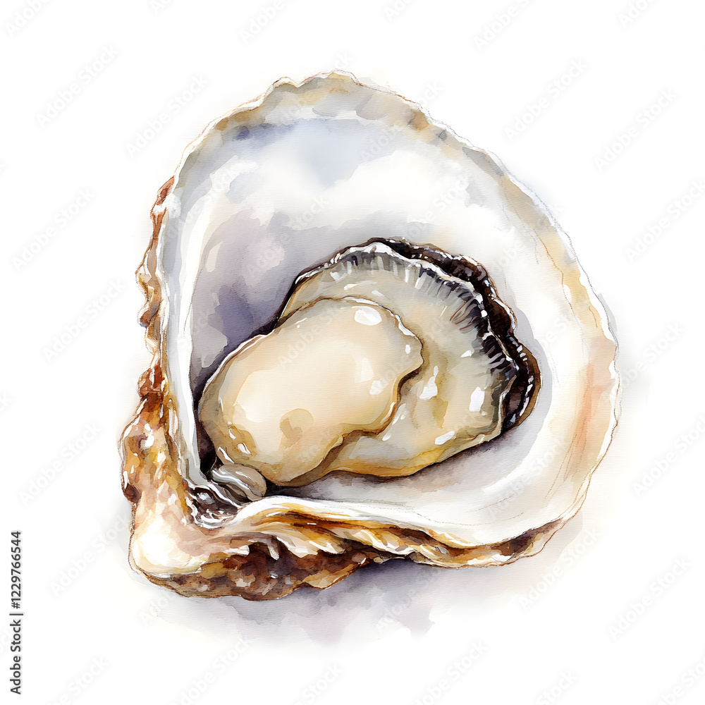 llustration of oysters on a white background llustration of oysters on a white background
