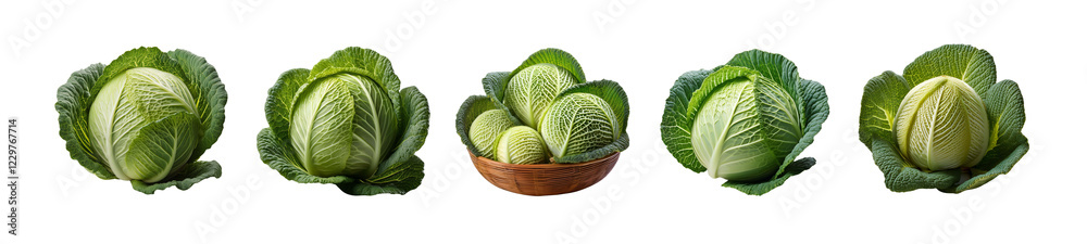 Fototapeta premium Cabbage transparent background