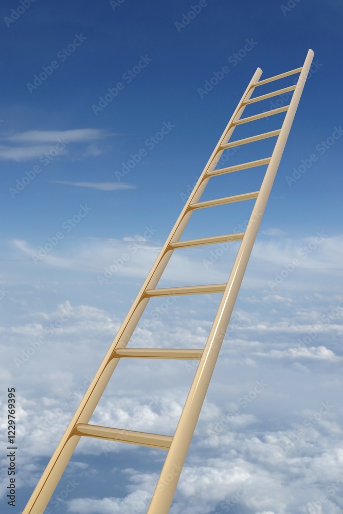 Golden ladder in the clouds, composing Golden ladder in the clouds, composing