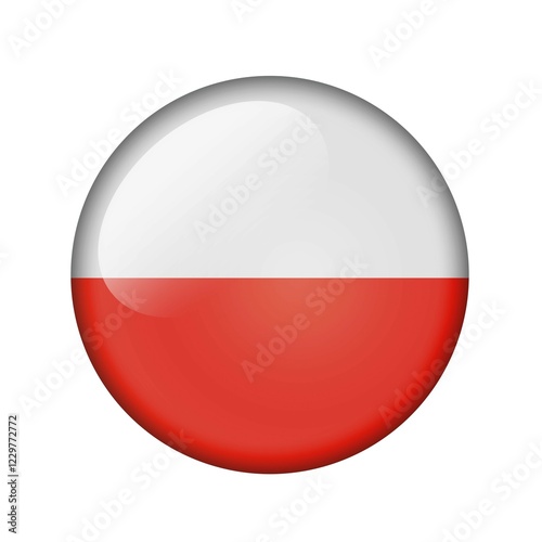 Free Download The Polish flag. Round glossy icon. Isolated on white background - GFXLoad