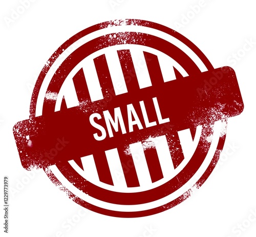 Canvastavla Small, red grunge button, stamp