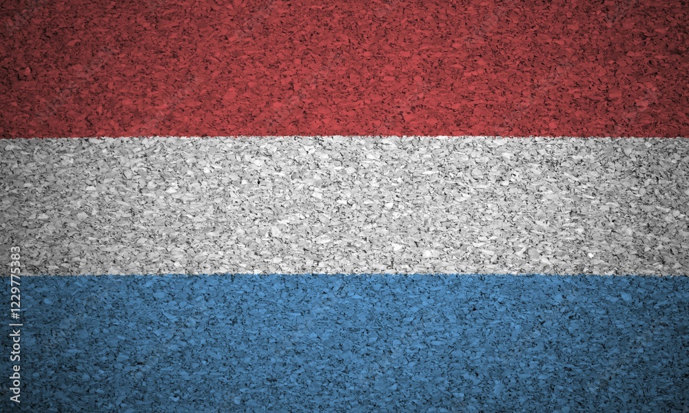 The Luxembourg flag painted on a cork board The Luxembourg flag painted on a cork board