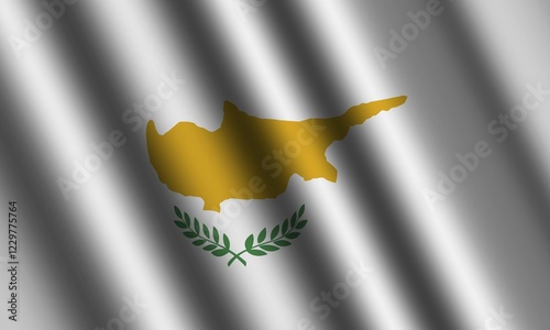 Bilde på lerret The Cypriot flag flying in the wind