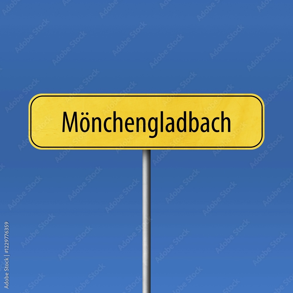 Mönchengladbach, town entrance sign Mönchengladbach, town entrance sign