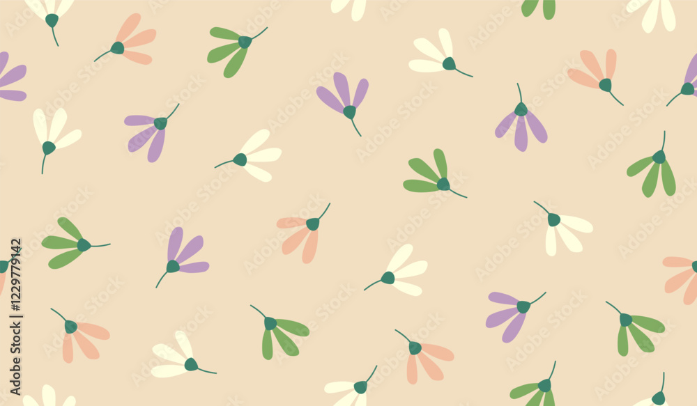 Floral seamless pattern design vector Floral seamless pattern design vector