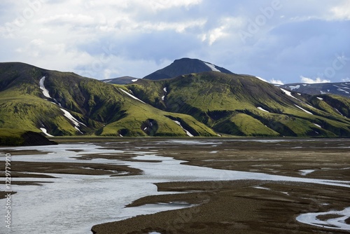 Jökulgilskvisl, glacial river, Fjallabak National Park, Iceland, Europe photo