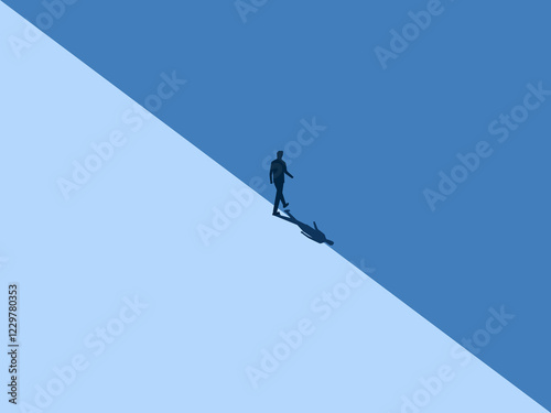 Entrepreneurs leave their comfort zones, rethink and reinvent. vector