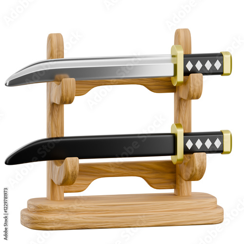 Katana Stand 3d Illustration