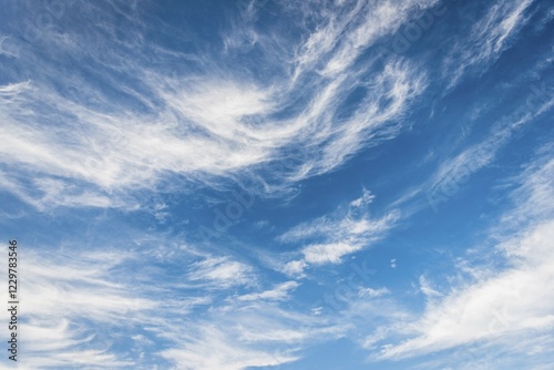 Fototapeta Naklejka Na Ścianę i Meble -  Blue sky with clouds, cirrus clouds, fair weather clouds, good weather