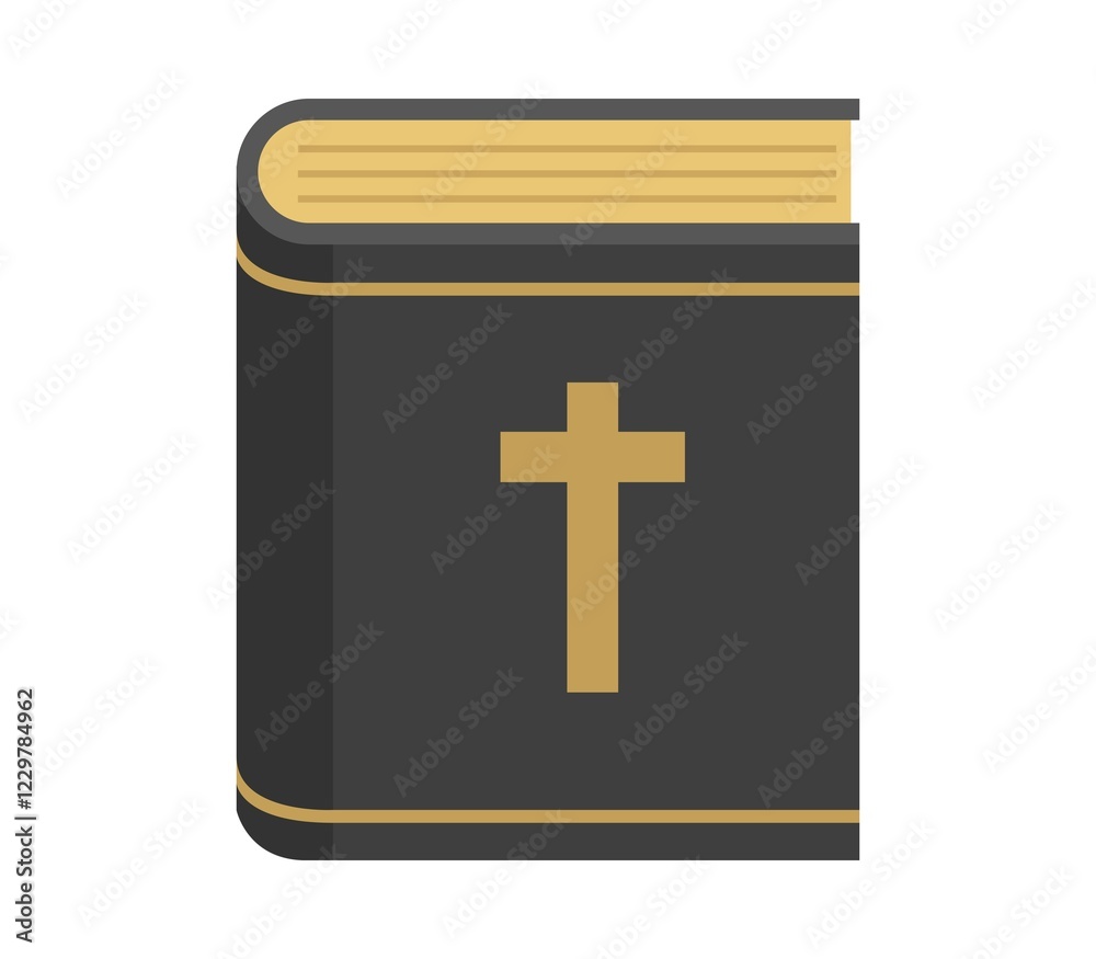 Obraz premium Bible icon illustrated in vector on white background