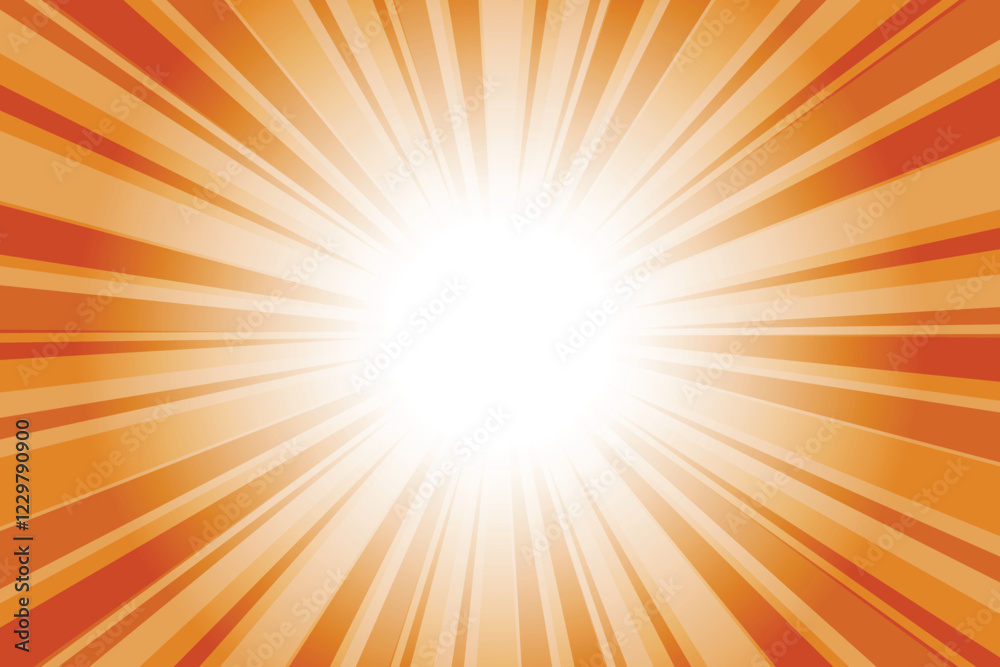 Obraz premium Orange sun burst abstract background. Abstract burnt orange background with sun ray. Summer vector illustration.