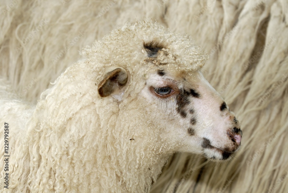 Portrait of a wallachian sheep (highly endangered landrace sheep) Portrait of a wallachian sheep (highly endangered landrace sheep)