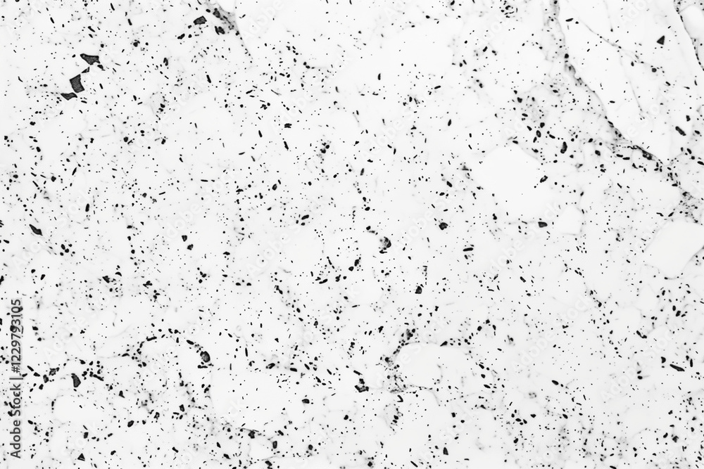 Elegant white marble texture with black speckles, perfect for backgrounds, branding, and digital designs. High-resolution seamless pattern ideal for modern aesthetics, luxury branding, and creative pr
