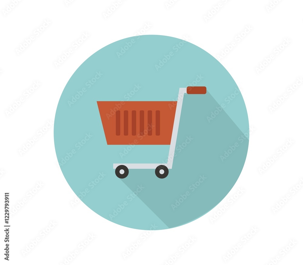 Shopping cart icon illustrated in vector on white background Shopping cart icon illustrated in vector on white background