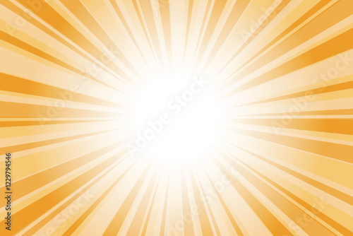 Orange sun burst abstract background. Abstract butterscotch orange background with sun ray. Summer vector illustration.