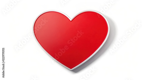 A bright red heart-shaped sticker isolated on a white background, with sharp edges and clean lines, ideal for use in graphic design projects , red heart shape sticker, branding Free Download A bright red heart-shaped sticker isolated on a white background, with sharp edges and clean lines, ideal for use in graphic design projects , red heart shape sticker, branding - GFXLoad
