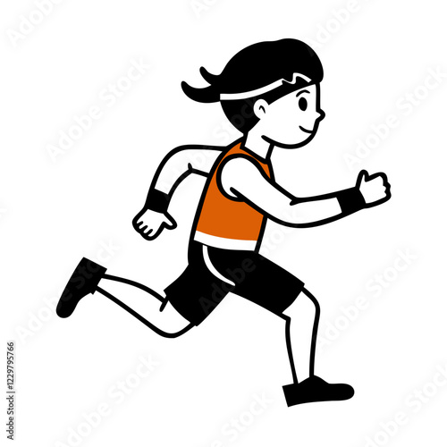 Kid running icon