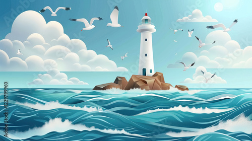 mercusuar in beach