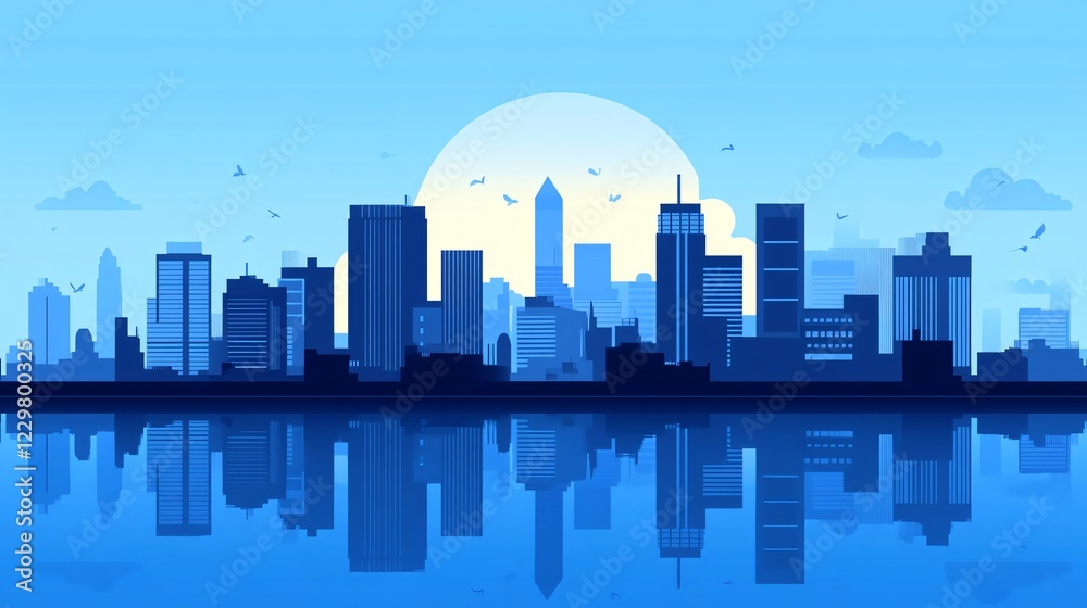 Modern Blue Memphis Background with Geometric Shapes for Graphic Design Projects - Adobe Stock Image Modern Blue Memphis Background with Geometric Shapes for Graphic Design Projects - Adobe Stock Image