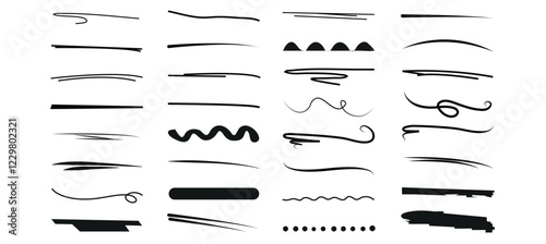 underline vector set