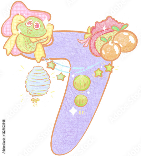 A painting of numbers in pastel colors can create an atmosphere of calm and friendliness, perfect for celebrations during times filled with joy and hope.