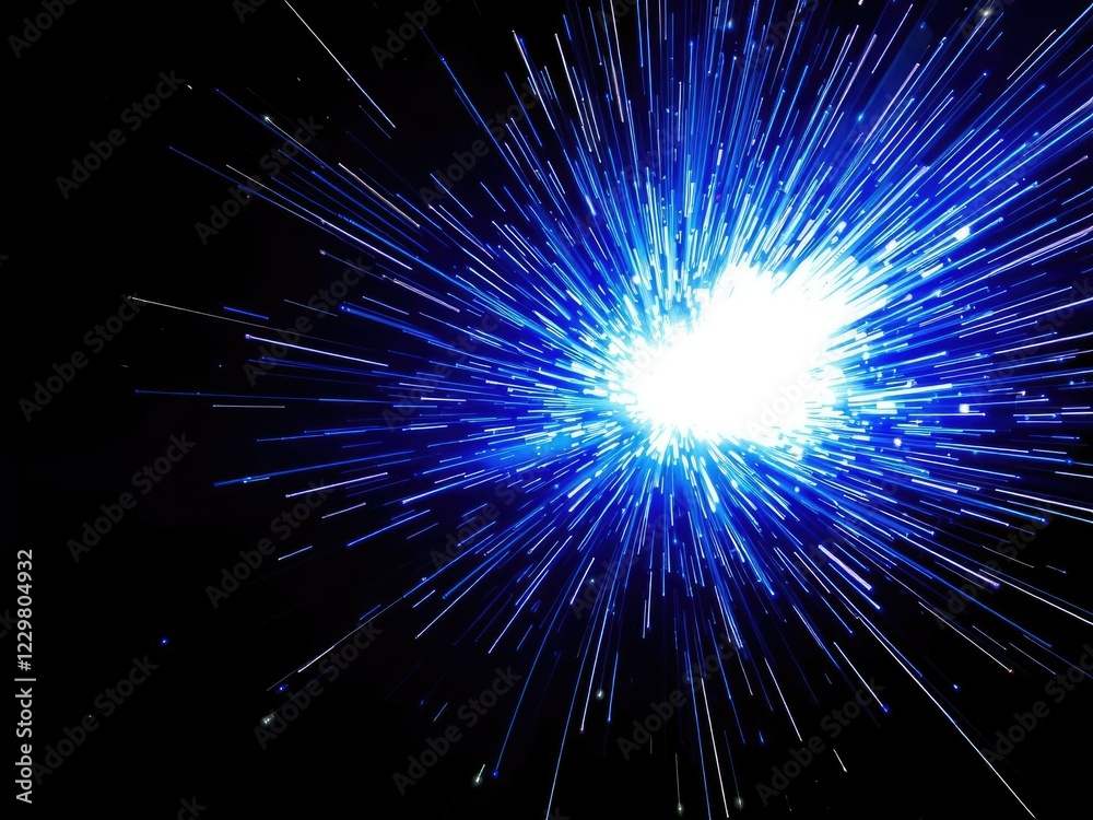 Blue light burst explosion in a vivid and dynamic display of energy, intense, vibrant, glowing Blue light burst explosion in a vivid and dynamic display of energy, intense, vibrant, glowing