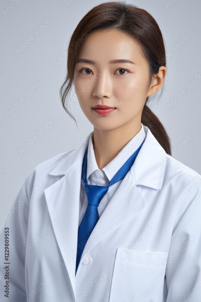 arafed woman in a lab coat and tie posing for a picture arafed woman in a lab coat and tie posing for a picture
