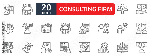consulting firm icon sheet