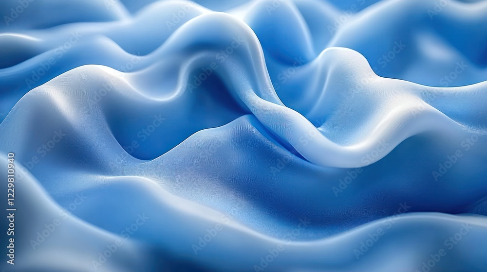 Obraz premium Soft, flowing light blue fabric texture.