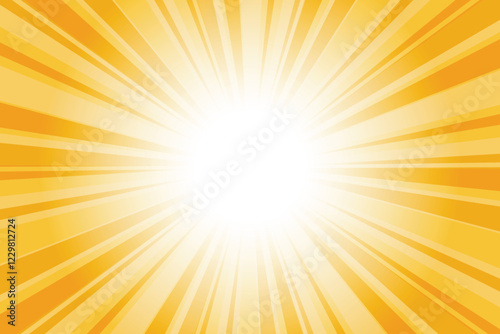 Orange sun burst abstract background. Abstract gamboge orange background with sun ray. Summer vector illustration.
