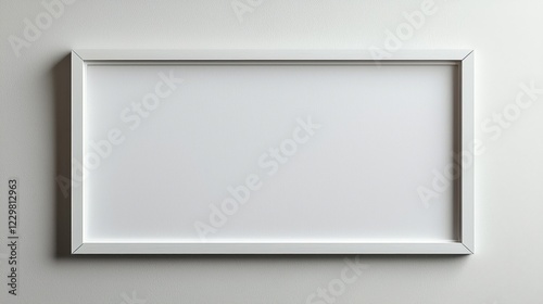 Minimalist blank canvas display indoor gallery digital art space contemporary design simple aesthetic