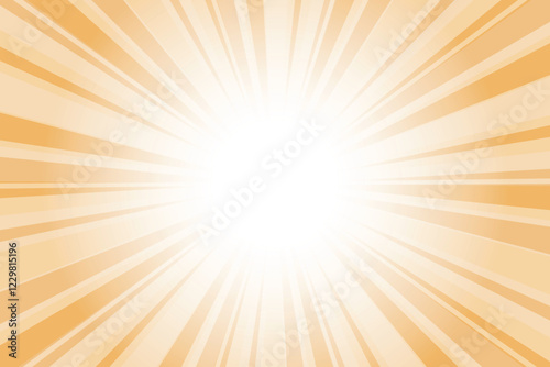 Orange sun burst abstract background. Abstract fawn orange background with sun ray. Summer vector illustration.