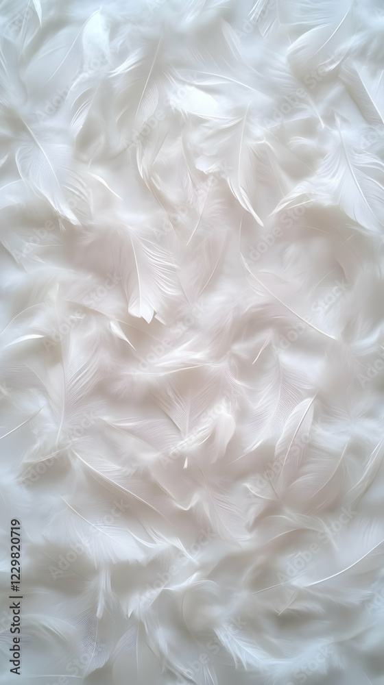 Obraz premium Soft white feathers texture background