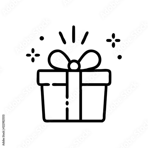 birthday gift box icon design